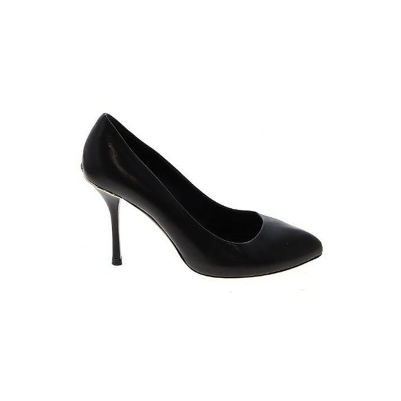 Gucci Classic Black Signature Leather Stiletto Pumps 37/6.5 - Picture 1 of 6